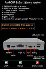 Load image into Gallery viewer, Pandora Saga Box 3188 in 1 Arcade Jamma Version Mainboard 1280 Moonlight Box Support 3D Games USB record 3D tekken