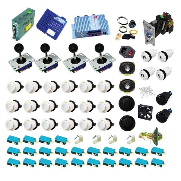 Ultimate 1162 in 1 Kit - White/White - DIY Arcade USA
