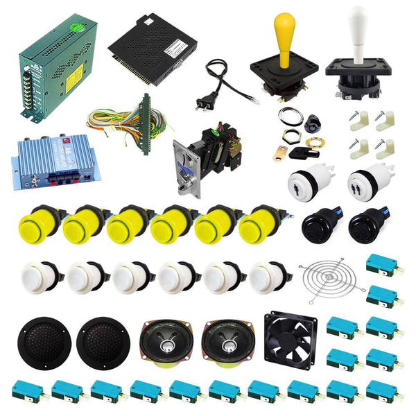 Ultimate 138 in 1 Happ Kit - Yellow/White - DIY Arcade USA