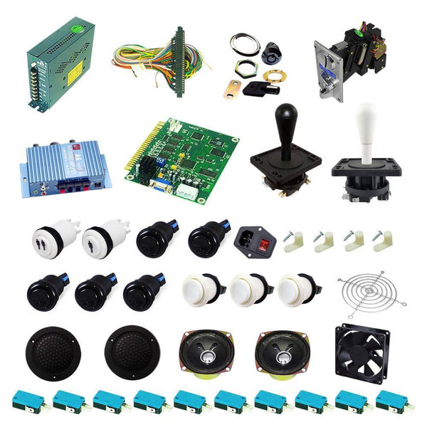 Ultimate 60 in 1 Happ Kit - Black/White - DIY Arcade USA