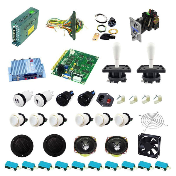 Ultimate 60 in 1 Happ Kit - White/White - DIY Arcade USA