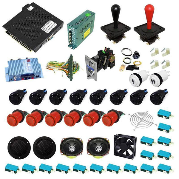 Ultimate 750 in 1 Happ Kit - Red/Black - DIY Arcade USA