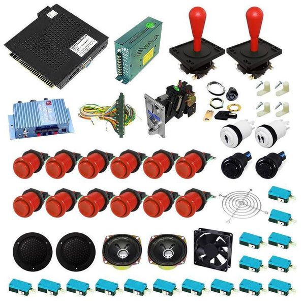 Ultimate 750 in 1 Happ Kit - Red/Red - DIY Arcade USA