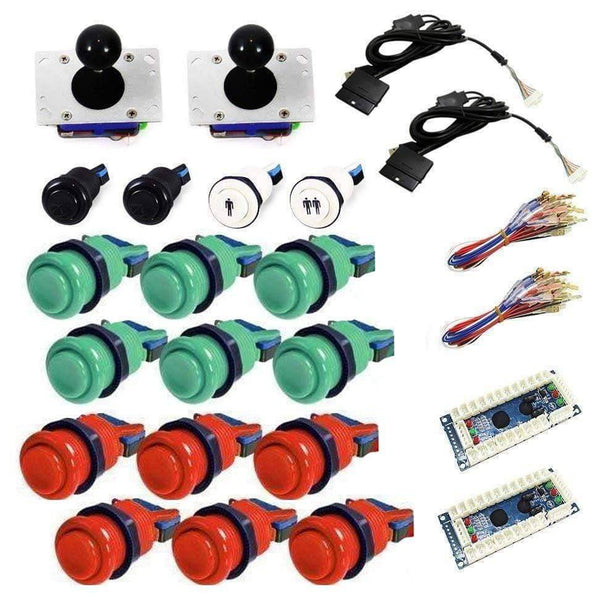 Standard USB Arcade Kit - Red/Green - DIY Arcade USA