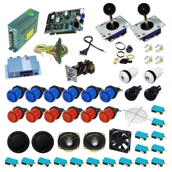 Ultimate 19 in 1 Kit - Blue/Red - DIY Arcade USA
