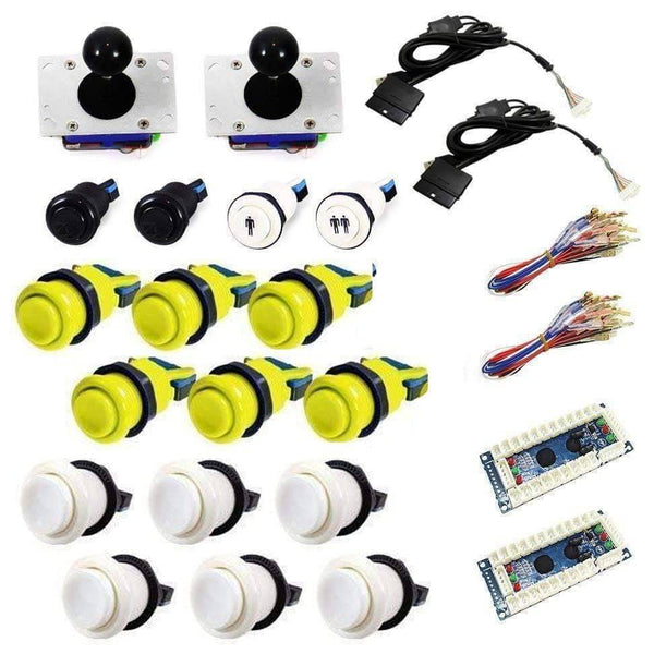 Standard USB Arcade Kit - White/Yellow - DIY Arcade USA