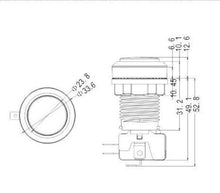 Load image into Gallery viewer, Clear Illuminated Arcade Button - DIY Arcade USA