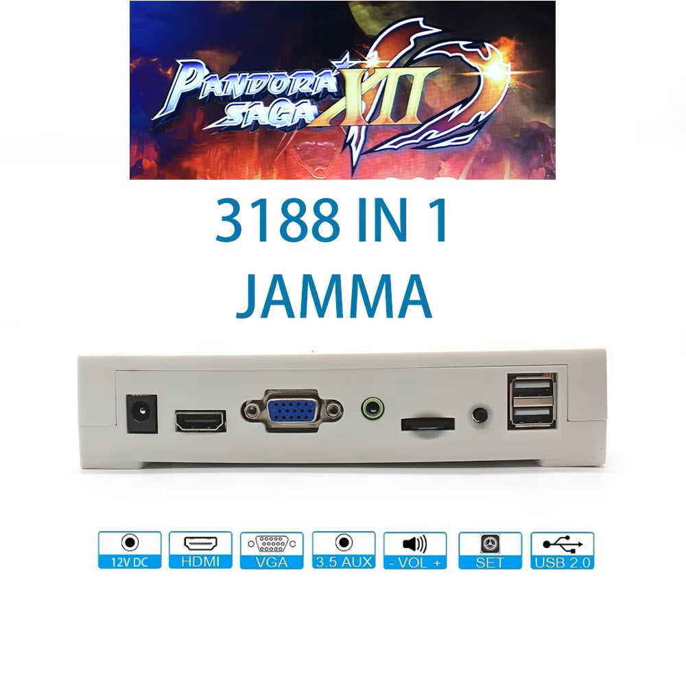 Pandora Saga Box 3188 in 1 Arcade Jamma Version Mainboard 1280 Moonlight Box Support 3D Games USB record 3D tekken