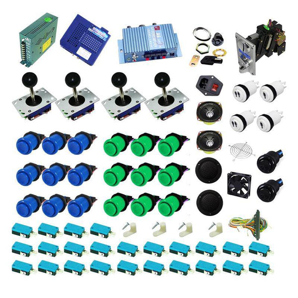 Ultimate 1162 in 1 Kit - Blue/Green - DIY Arcade USA