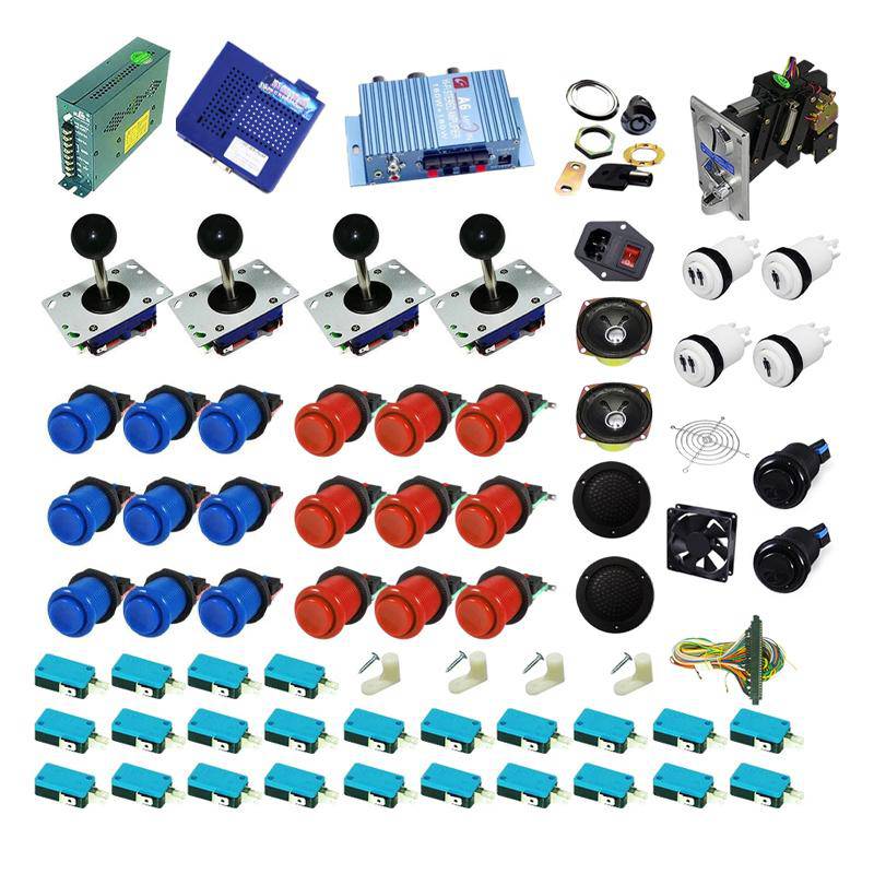 Ultimate 1162 in 1 Kit - Red/Blue - DIY Arcade USA