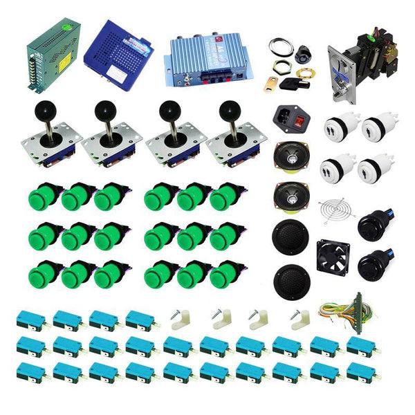 Ultimate 1162 in 1 Kit - Green/Green - DIY Arcade USA