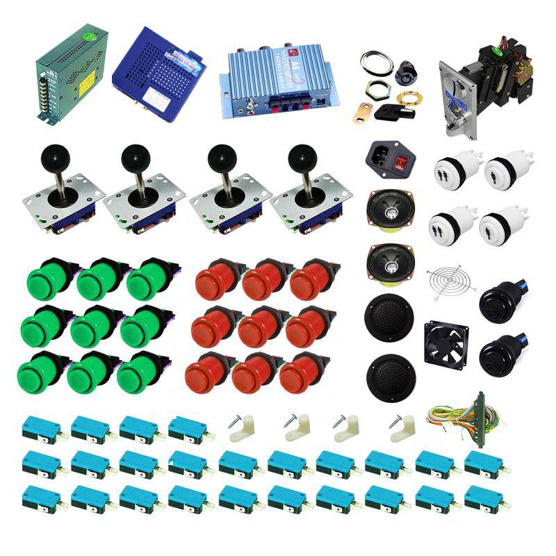 Ultimate 1162 in 1 Kit - Red/Green - DIY Arcade USA