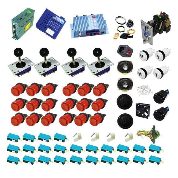 Ultimate 1162 in 1 Kit - Red/Red - DIY Arcade USA