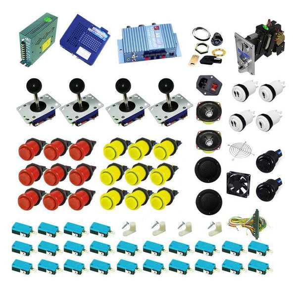 Ultimate 1162 in 1 Kit - Red/Yellow - DIY Arcade USA