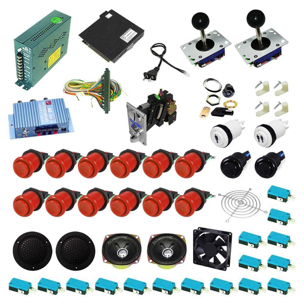 Ultimate 138 in 1 Kit - Red/Red - DIY Arcade USA
