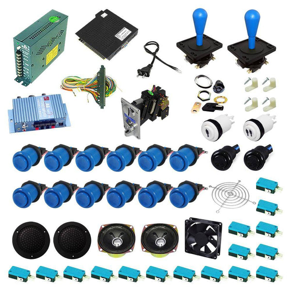 Ultimate 138 in 1 Happ Kit - Blue/Blue - DIY Arcade USA