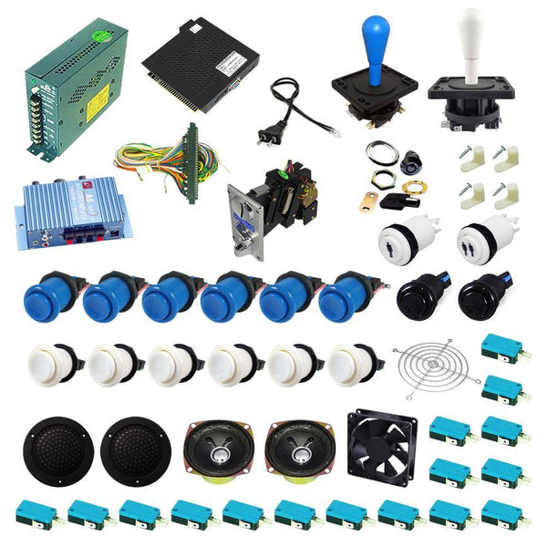 Ultimate 138 in 1 Happ Kit - Blue/White - DIY Arcade USA