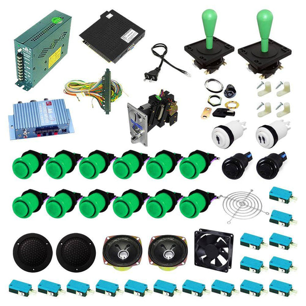 Ultimate 138 in 1 Happ Kit - Green/Green - DIY Arcade USA