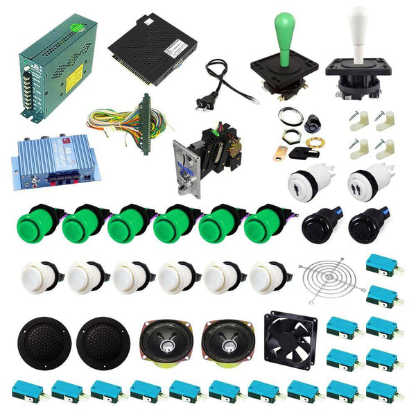 Ultimate 138 in 1 Happ Kit - Green/White - DIY Arcade USA