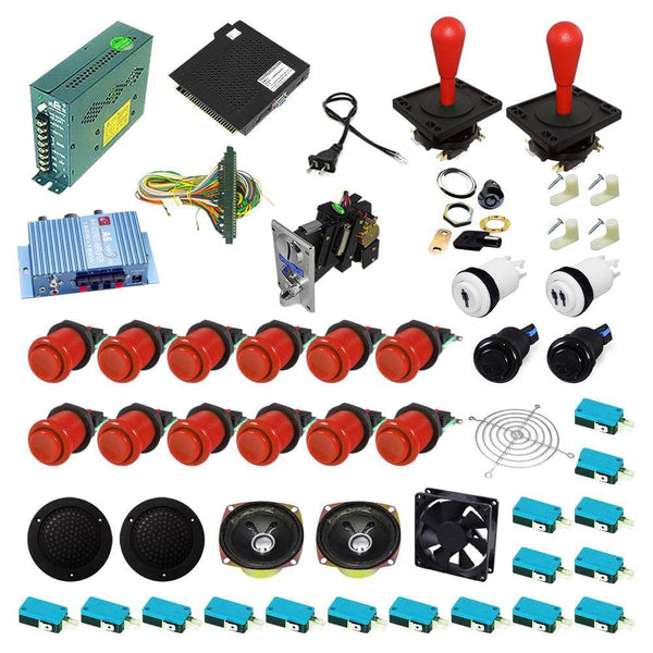 Ultimate 138 in 1 Happ Kit - Red/Red - DIY Arcade USA