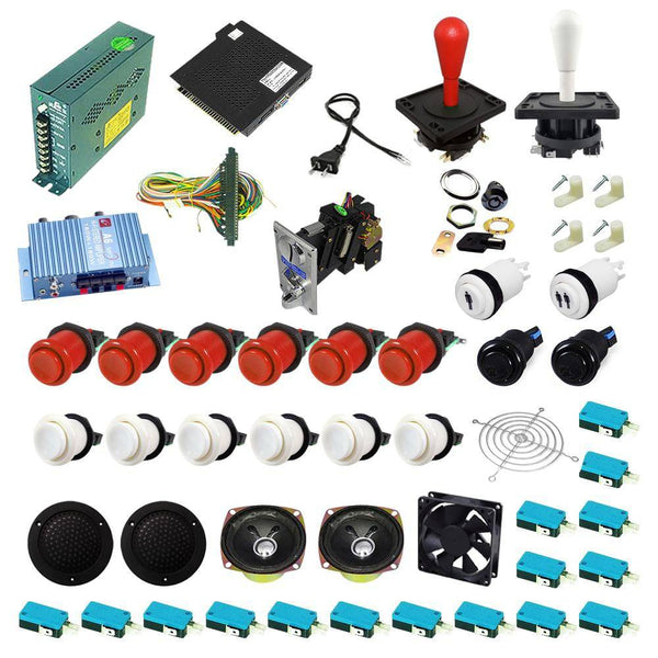 Ultimate 138 in 1 Happ Kit - Red/White - DIY Arcade USA