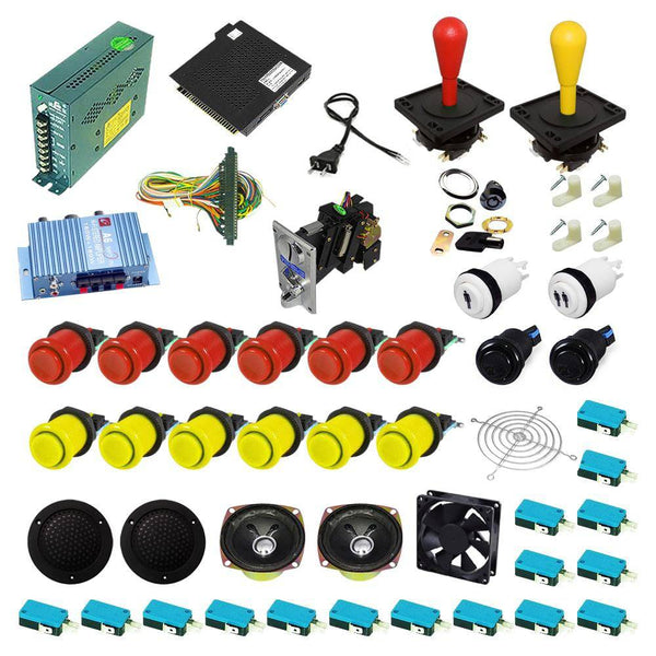 Ultimate 138 in 1 Happ Kit - Red/Yellow - DIY Arcade USA
