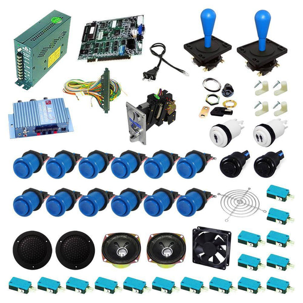 Ultimate 19 in 1 Happ Kit - Blue/Blue - DIY Arcade USA