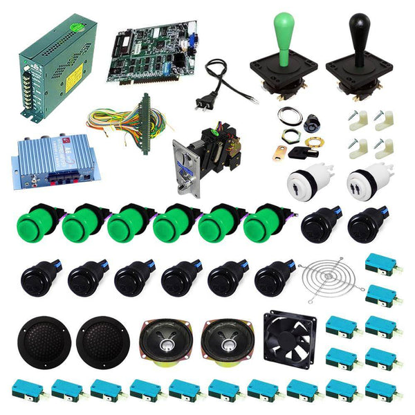 Ultimate 19 in 1 Happ Kit - Green/Black - DIY Arcade USA
