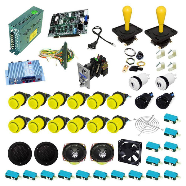 Ultimate 19 in 1 Happ Kit - Yellow/Yellow - DIY Arcade USA