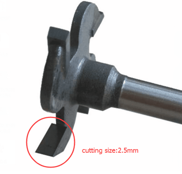 2.5mm Slot Cutter for Arcade T-moulding