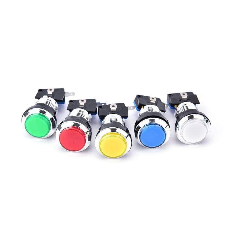 Chrome Plated Illuminated Arcade Button - DIY Arcade USA