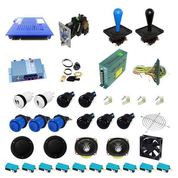 Ultimate 412 in 1 Happ Kit - Blue/Black - DIY Arcade USA