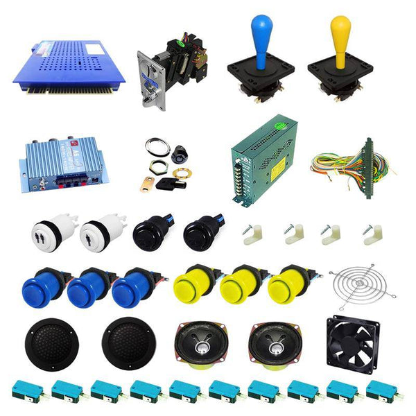 Ultimate 412 in 1 Happ Kit - Blue/Yellow - DIY Arcade USA