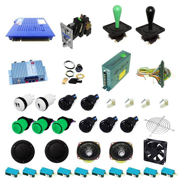 Ultimate 412 in 1 Happ Kit - Green/Black - DIY Arcade USA