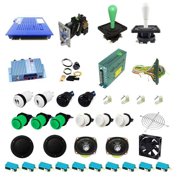 Ultimate 412 in 1 Happ Kit - Green/White - DIY Arcade USA