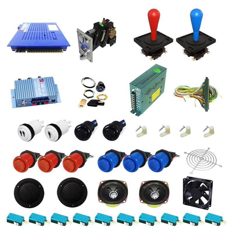 Ultimate 412 in 1 Happ Kit - Red/Blue - DIY Arcade USA