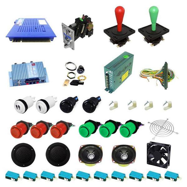 Ultimate 412 in 1 Happ Kit - Red/Green - DIY Arcade USA