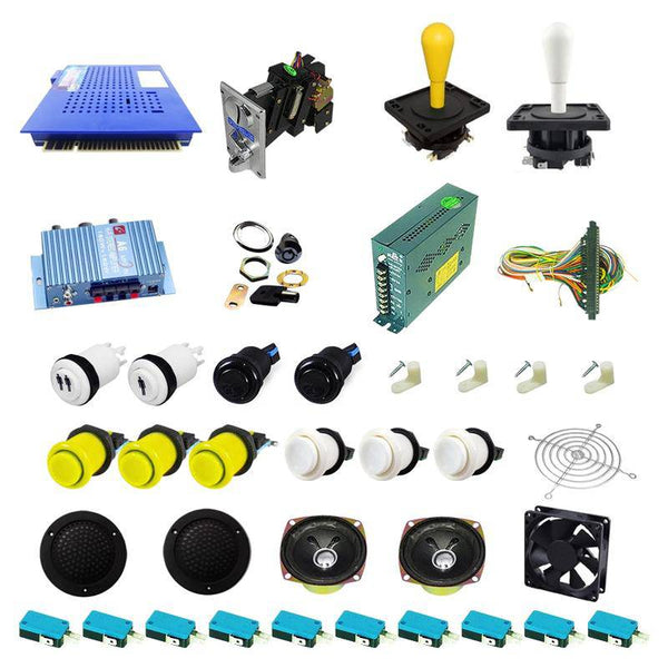Ultimate 412 in 1 Happ Kit - Yellow/White - DIY Arcade USA