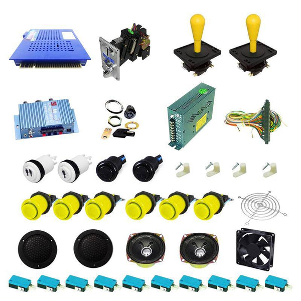 Ultimate 412 in 1 Happ Kit - Yellow/Yellow - DIY Arcade USA