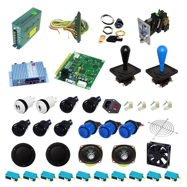 Ultimate 60 in 1 Happ Kit - Black/Blue - DIY Arcade USA