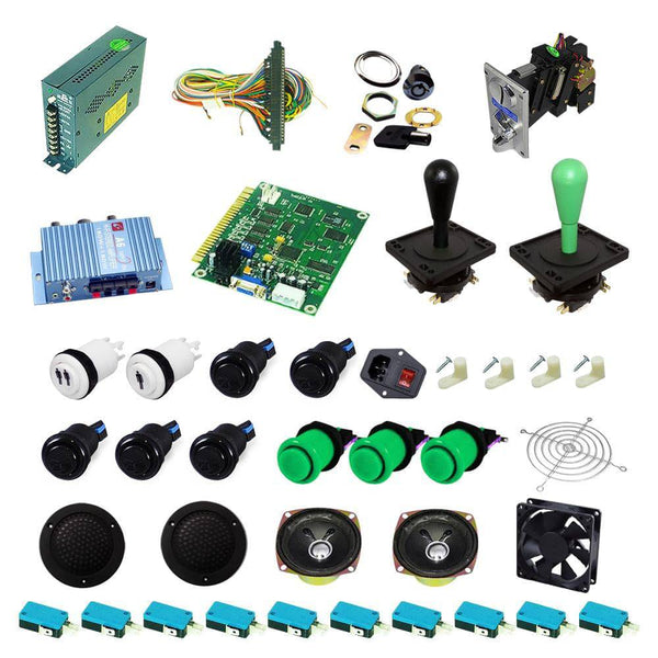 Ultimate 60 in 1 Happ Kit - Black/Green - DIY Arcade USA