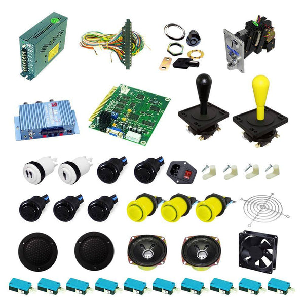 Ultimate 60 in 1 Happ Kit - Black/Yellow - DIY Arcade USA