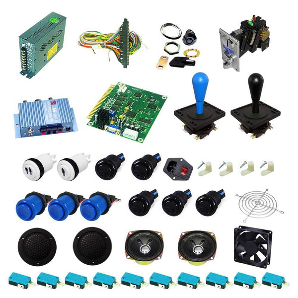 Ultimate 60 in 1 Happ Kit - Blue/Black - DIY Arcade USA