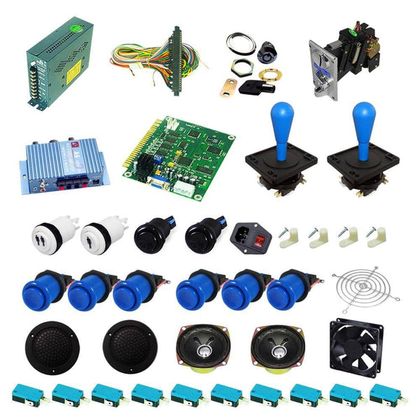 Ultimate 60 in 1 Happ Kit - Blue/Blue - DIY Arcade USA