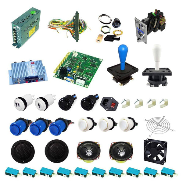 Ultimate 60 in 1 Happ Kit - Blue/White - DIY Arcade USA