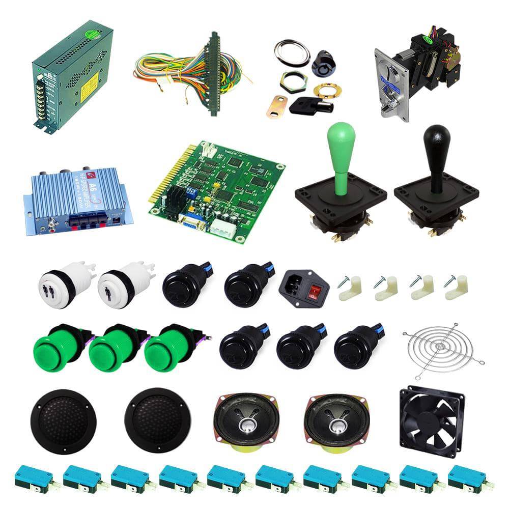 Ultimate 60 in 1 Happ Kit - Green/Black - DIY Arcade USA