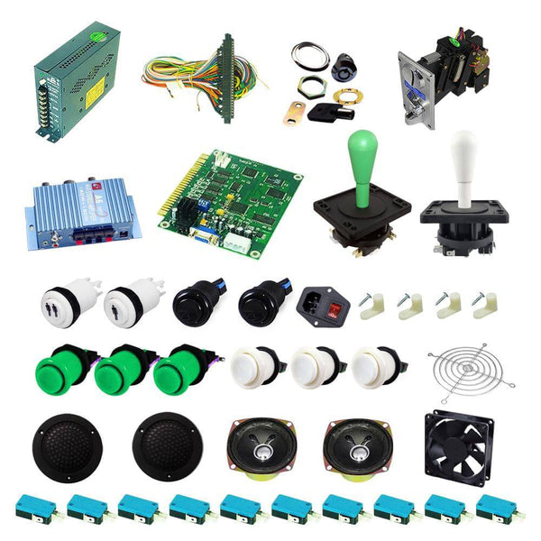 Ultimate 60 in 1 Happ Kit - Green/White - DIY Arcade USA
