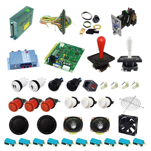 Ultimate 60 in 1 Happ Kit - Red/White - DIY Arcade USA