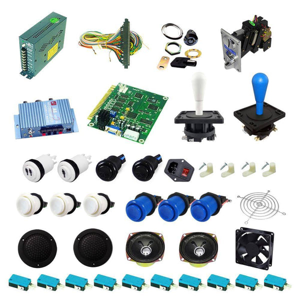 Ultimate 60 in 1 Happ Kit - White/Blue - DIY Arcade USA