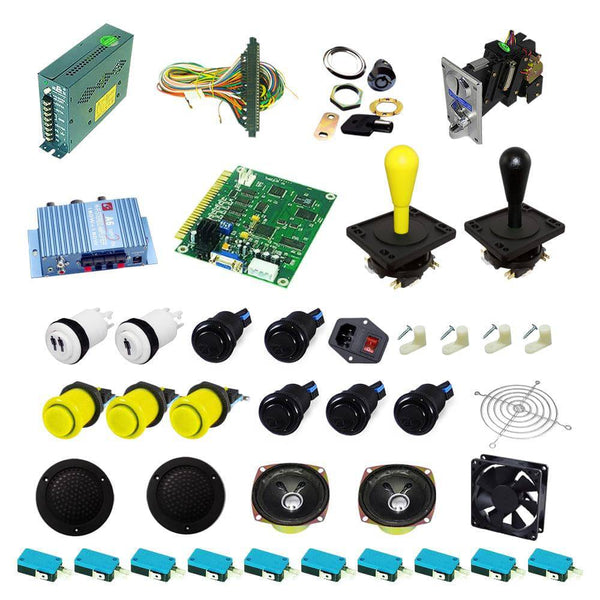 Ultimate 60 in 1 Happ Kit - Yellow/Black - DIY Arcade USA